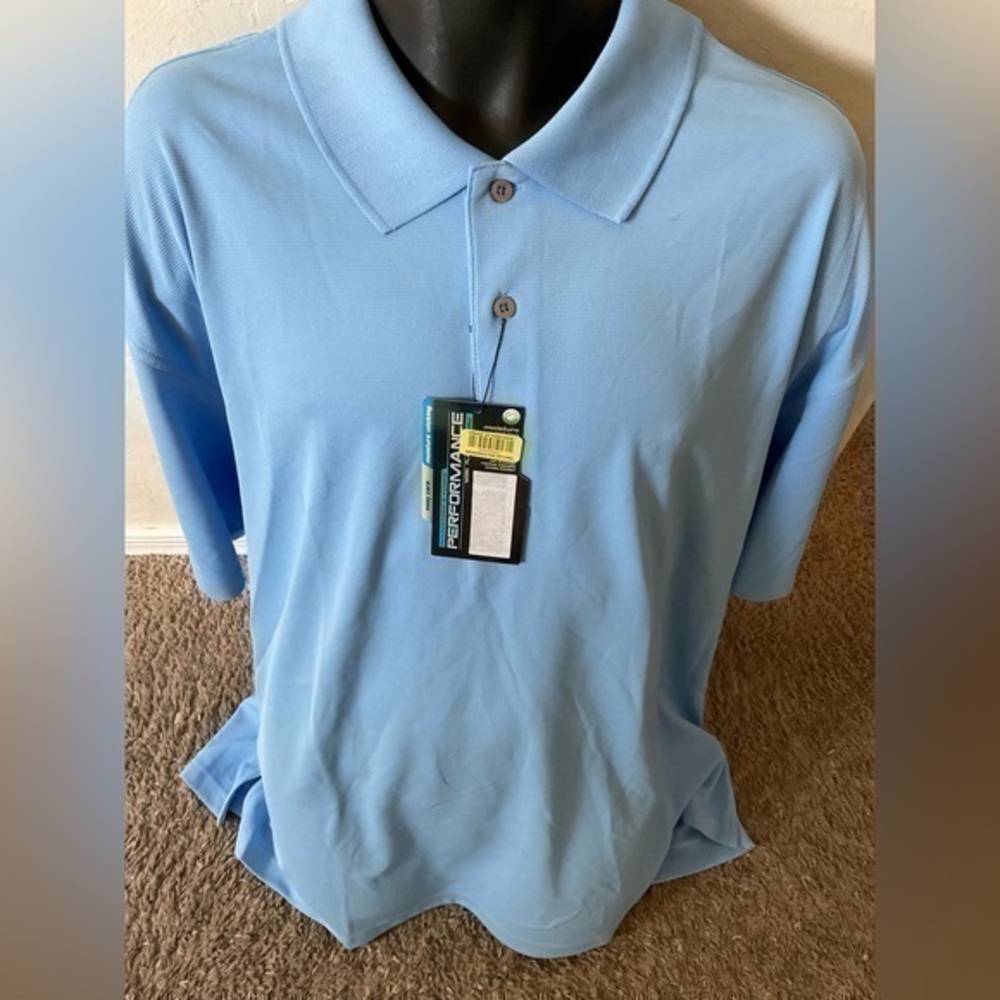 Men’s new size 3XL blue Riundtree and Yorke performance polo shirt work play - Picture 1 of 4